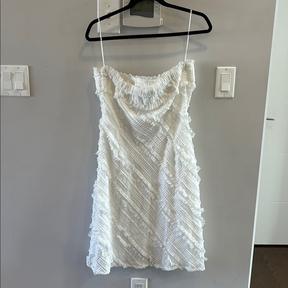 Anthropologie ENDLESS ROSE STRAPLESS TEXTURED FITTED MINI DRESS NWT - Picture 3 of 11